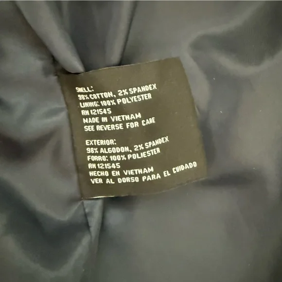 London Fog Navy Polka Dot Cotton and Spandex Trench Like / Rain Coat 🧥 - Picture 10 of 11